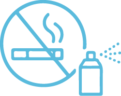 Evitá humo y agentes irritantes